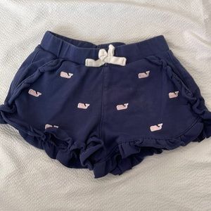 Vineyard Vines whale ruffle girls shorts size XS(4/5)